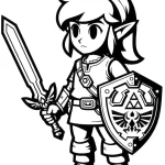 image pour coloriage Zelda enfant