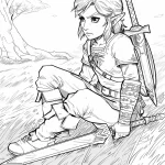 coloriage Zelda pour bebe a imprimer