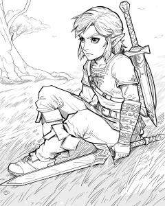 coloriage Zelda pour bebe a imprimer