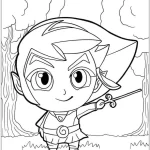 coloriage Zelda à imprimer pour enfant de 7 ans
