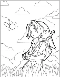 coloriage Zelda pour enfant de 8 ans