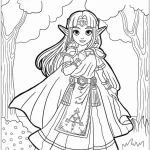 coloriage Zelda educatif pour enfant
