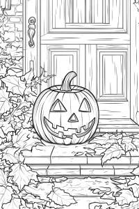 coloriage citrouille à imprimer pour enfant de 8 ans