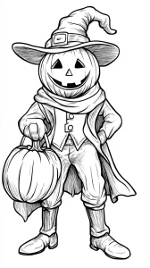 coloriage citrouille pour enfant de 4 ans