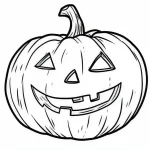 coloriage citrouille a imprimer pour enfant de 4 ans