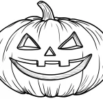 image pour coloriage citrouille enfant
