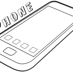 coloriage iPhone pour enfants à imprimer