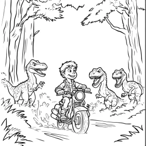 coloriage jurassic world educatif pour enfant