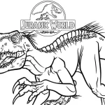 coloriage jurassic world pour enfant de 4 ans