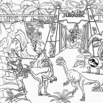 image de coloriage jurassic world pour enfant