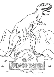 coloriage jurassic world à imprimer pour enfant de 9 ans
