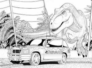 coloriage jurassic world à imprimer gratuitement pdf