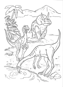 coloriage jurassic world pour enfant de 4 ans