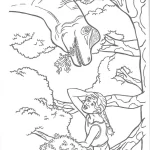 image de coloriage jurassic world pour enfant
