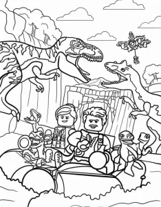 coloriage jurassic world pour enfants a imprimer