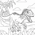 coloriage jurassic world pour enfant de 4 ans