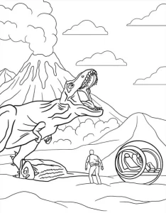coloriage jurassic world gratuit a imprimer
