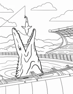 coloriage jurassic world gratuit a imprimer