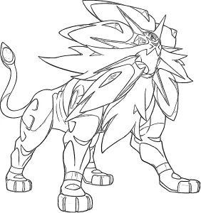 image de coloriage pokemon legendaire pour enfant
