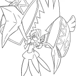 coloriage pokemon legendaire et découpage à imprimer