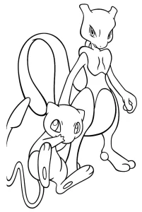 coloriage pokemon legendaire à imprimer pour enfant de 8 ans