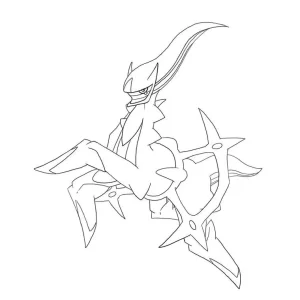 coloriage pokemon legendaire pour enfant de 5 ans