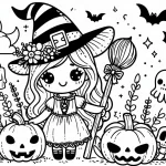 coloriage sorcière a imprimer gratuitement