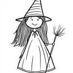 coloriage sorcière et dessin a imprimer