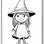 coloriage sorcière pour enfant de 8 ans