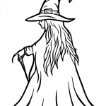 coloriage sorcière à imprimer pour enfant de 2 ans
