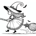 coloriage sorcière gratuit pour enfants