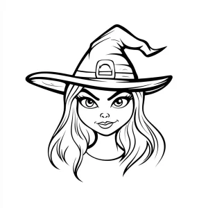 coloriage sorcière a imprimer pour enfant de 4 ans