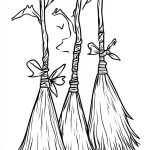 coloriage sorcière à imprimer pour enfants