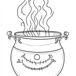 coloriage sorcière pour enfant de 4 ans