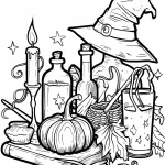 coloriage sorcière pour enfant de 3 ans