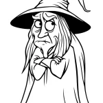 coloriage sorcière pour enfant