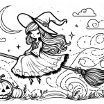 coloriage sorcière gratuit en ligne