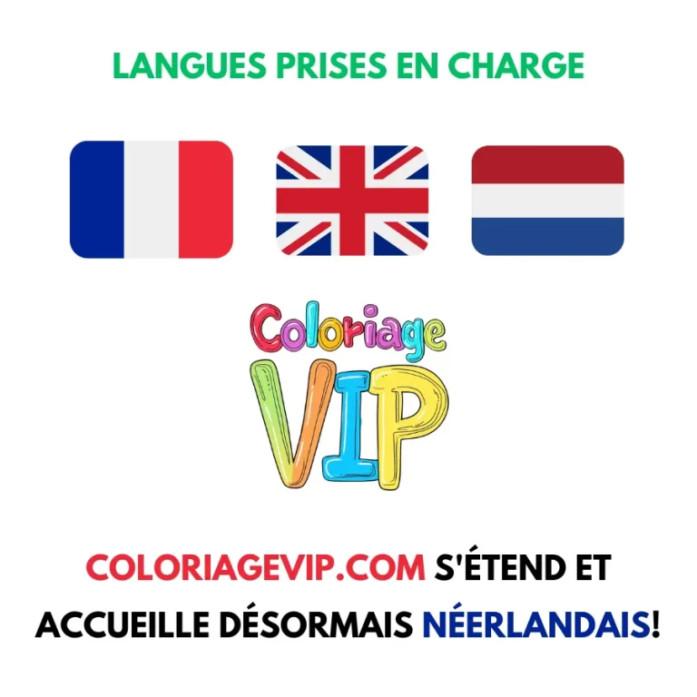 Tranh tô màu ColoriageVIP.com accueille le néerlandais dans sa famille de langues