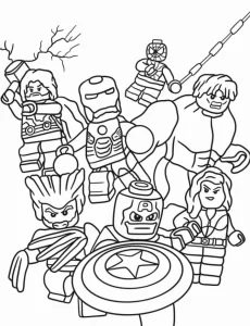 coloriage s Lego et découpage à imprimer