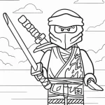 coloriage s Lego à imprimer kawaii