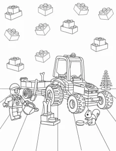 coloriage s Lego à imprimer pour enfant de 10 ans