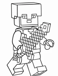 coloriage s Lego à imprimer pour enfant de 7 ans