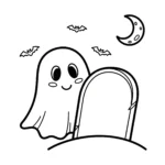 coloriage Fantôme Halloween à imprimer gratuitement