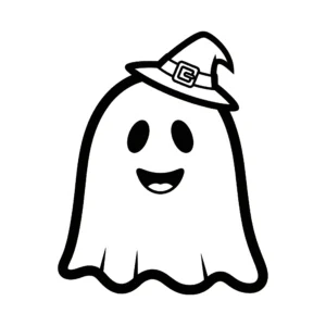 coloriage Fantôme Halloween educatif pour enfant