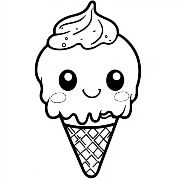 Tranh tô màu Glace Kawaii