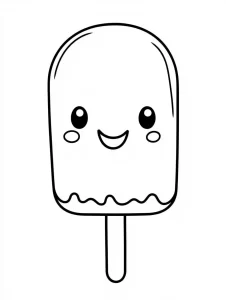 coloriage Glace Kawaii pour enfant de à imprimer