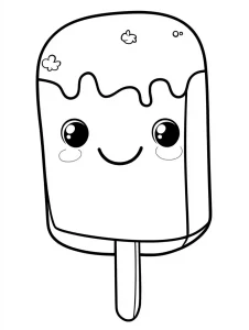 coloriage Glace Kawaii à imprimer pdf gratuit