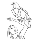 coloriage Pocahontas a imprimer gratuitement