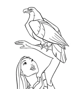 coloriage Pocahontas a imprimer gratuitement