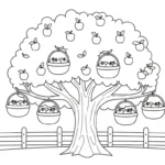 coloriage Arbre updated pour enfants a imprimer